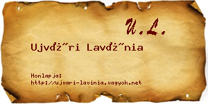 Ujvári Lavínia névjegykártya