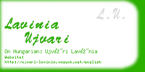lavinia ujvari business card